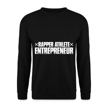 Rapper Athlete Entrepreneur 59 - Unisex Sweatshirt - black - Front - Alina (178cm) & Michal (187cm)