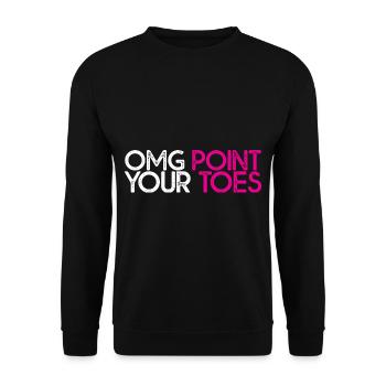 Omg Point Your Toes 7 - Unisex Pullover - Schwarz - Vorne - Alina (178cm) & Michal (187cm)