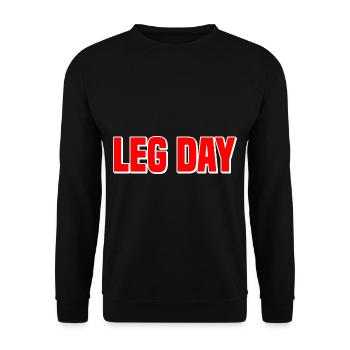 Leg Day Fauteuil roulant handicapé 21 - Sweat-shirt Unisexe - noir - Devant - Alina (178cm) & Michal (187cm)