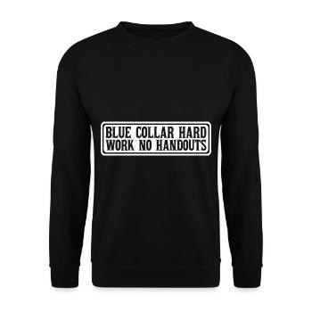 Col bleu Travail acharné Pas d’aumône 4 - Sweat-shirt Unisexe - noir - Devant - Alina (178cm) & Michal (187cm)