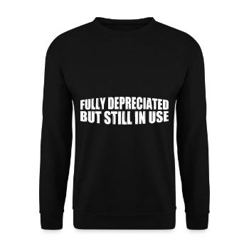 Fully Depreciated But Still In Use 36 - Unisex Pullover - Schwarz - Vorne - Alina (178cm) & Michal (187cm)