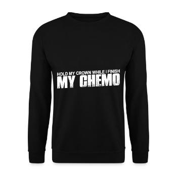 Hold My Crown While I Finish My Chemo 42 - Unisex Sweatshirt - black - Front - Alina (178cm) & Michal (187cm)