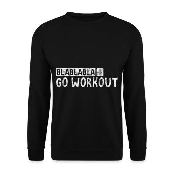 Blablabla Go Workout 3 - Unisex Sweatshirt - black - Front - Alina (178cm) & Michal (187cm)