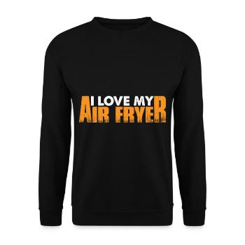 I Love My Air Fryer 7 - Unisex Pullover - Schwarz - Vorne - Alina (178cm) & Michal (187cm)