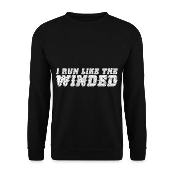 Je cours comme le sinueux - Sweat-shirt Unisexe - noir - Devant - Alina (178cm) & Michal (187cm)