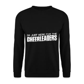 I'm Just Here For The Cheerleaders 7 - Unisex Pullover - Schwarz - Vorne - Alina (178cm) & Michal (187cm)