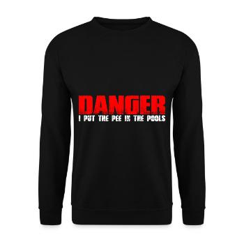 Danger I Put The Pee In The Pools 4 - Unisex Pullover - Schwarz - Vorne - Alina (178cm) & Michal (187cm)