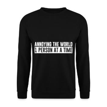 Ennuyer le monde 1 Personne à la fois 2 - Sweat-shirt Unisexe - noir - Devant - Alina (178cm) & Michal (187cm)