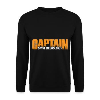 Captain Of The Struggle Bus 11 - Unisex Sweatshirt - black - Front - Alina (178cm) & Michal (187cm)