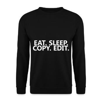 Eat Sleep Copy Edit 4 - Unisex Sweatshirt - black - Front - Alina (178cm) & Michal (187cm)