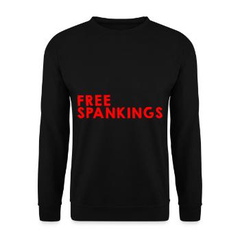 Free Spankings 4 - Unisex Pullover - Schwarz - Vorne - Alina (178cm) & Michal (187cm)