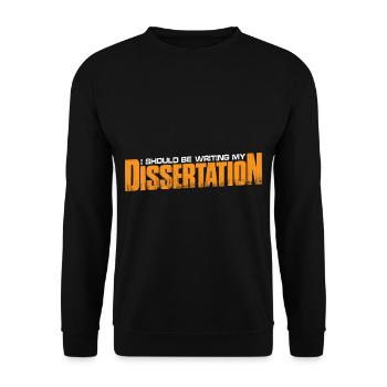 I Should Be Writing My Dissertation 10 - Unisex Pullover - Schwarz - Vorne - Alina (178cm) & Michal (187cm)