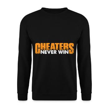 Cheaters Never Win 18 - Unisex Sweatshirt - black - Front - Alina (178cm) & Michal (187cm)
