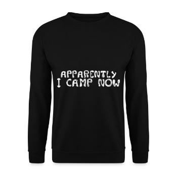Apparently I Camp Now 7 - Unisex Sweatshirt - black - Front - Alina (178cm) & Michal (187cm)