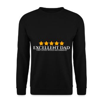 Excellent Dad Very Good Would Recommend - Unisex Pullover - Schwarz - Vorne - Alina (178cm) & Michal (187cm)