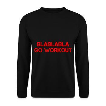 Blablabla Go Workout 4 - Unisex Sweatshirt - black - Front - Alina (178cm) & Michal (187cm)