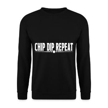Chip Dip Repeat 9 - Unisex Pullover - Schwarz - Vorne - Alina (178cm) & Michal (187cm)