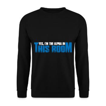 Oui, je suis l’Alpha dans cette pièce 19 - Sweat-shirt Unisexe - noir - Devant - Alina (178cm) & Michal (187cm)