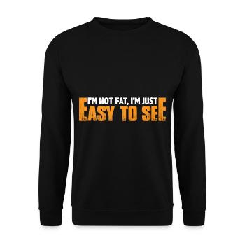 I'm Not Fat, I'm Just Easy To See 11 - Unisex Sweatshirt - black - Front - Alina (178cm) & Michal (187cm)