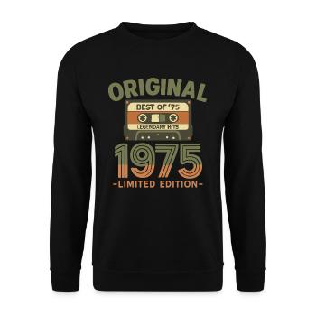 Classic 1975 Original Vintage Birthday Est édition - Sweat-shirt Unisexe - noir - Devant - Alina (178cm) & Michal (187cm)