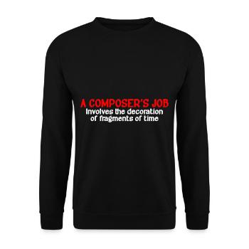 Le travail d’un compositeur est la décoration de fragments 4 - Sweat-shirt Unisexe - noir - Devant - Alina (178cm) & Michal (187cm)