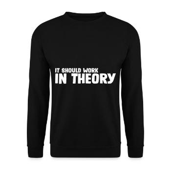 It Should Work In Theory 7 - Unisex Sweatshirt - black - Front - Alina (178cm) & Michal (187cm)