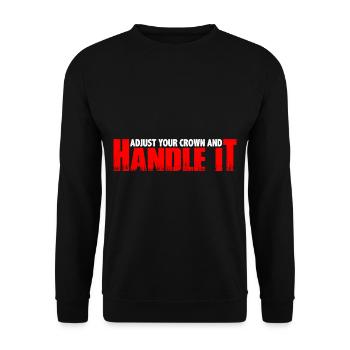 Ajustez votre couronne et manipulez-la 7 - Sweat-shirt Unisexe - noir - Devant - Alina (178cm) & Michal (187cm)