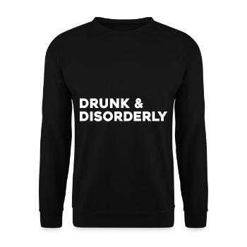 Drunk And Disorderly - Unisex Pullover - Schwarz - Vorne - Alina (178cm) & Michal (187cm)