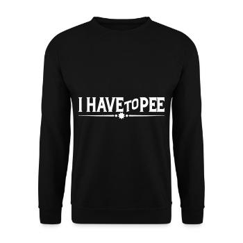 I Have To Pee 23 - Unisex Pullover - Schwarz - Vorne - Alina (178cm) & Michal (187cm)