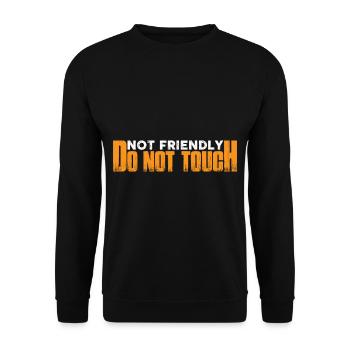 Pas amical, ne touchez pas 20 - Sweat-shirt Unisexe - noir - Devant - Alina (178cm) & Michal (187cm)