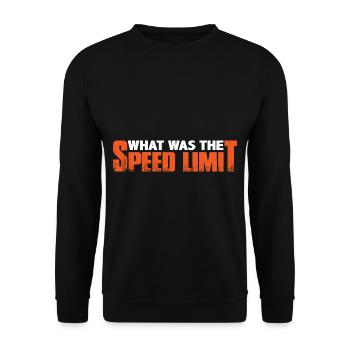 What Was The Speed Limit 8 - Unisex Pullover - Schwarz - Vorne - Alina (178cm) & Michal (187cm)