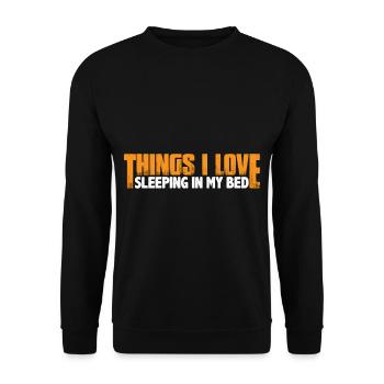 Les choses que j’aime, dormir dans mon lit 12 - Sweat-shirt Unisexe - noir - Devant - Alina (178cm) & Michal (187cm)