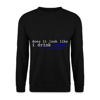 Does It Look Like I Drink Water 2 - Unisex Sweatshirt - black - Front - Alina (178cm) & Michal (187cm)