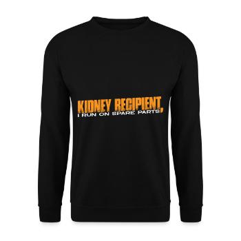 Receveur de rein, je cours sur des pièces de rechange 14 - Sweat-shirt Unisexe - noir - Devant - Alina (178cm) & Michal (187cm)