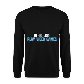 Liste de choses à faire Jouer à des jeux vidéo 4 - Sweat-shirt Unisexe - noir - Devant - Alina (178cm) & Michal (187cm)