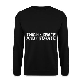 Cuisse-Drate Et Hydrater 3 - Sweat-shirt Unisexe - noir - Devant - Alina (178cm) & Michal (187cm)