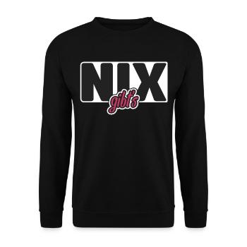 Nix gibt's - Unisex Pullover - Schwarz - Vorne - Alina (178cm) & Michal (187cm)