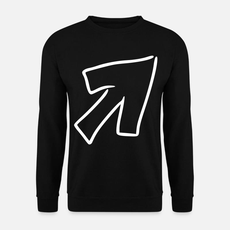 Arrow drawing sketch white - Unisex Sweatshirt - black