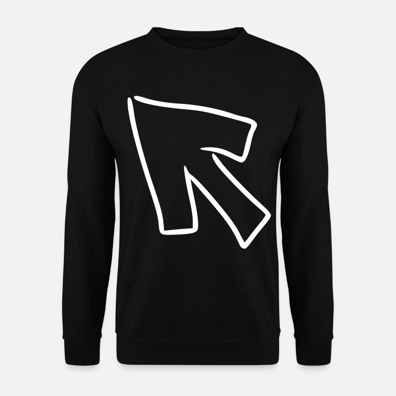 Arrow drawing sketch white - Unisex Sweatshirt - black