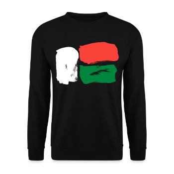 Madagascar Flag - Brush Strokes - Unisex Sweatshirt - black - Front - Alina (178cm) & Michal (187cm)
