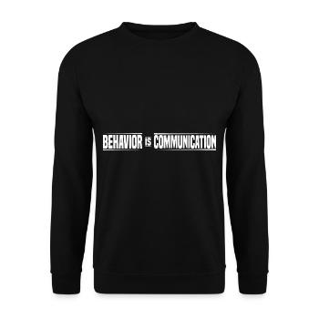 Le comportement est la communication 14 - Sweat-shirt Unisexe - noir - Devant - Alina (178cm) & Michal (187cm)