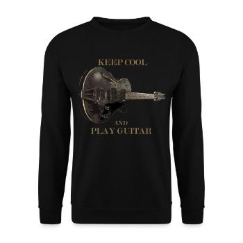 Guitar - Unisex Pullover - Schwarz - Vorne - Alina (178cm) & Michal (187cm)
