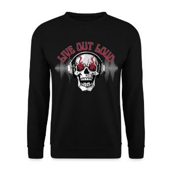 LIVE OUT LOUD - Unisex Sweatshirt - black - Front - Alina (178cm) & Michal (187cm)