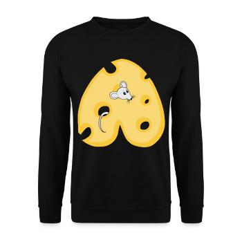 käse a - Unisex Pullover - Schwarz - Vorne - Alina (178cm) & Michal (187cm)