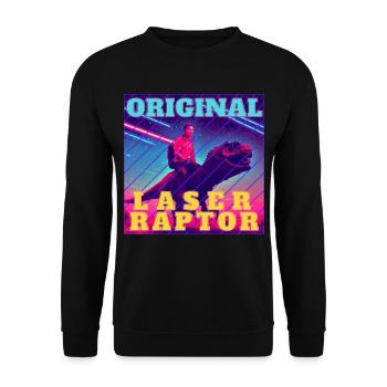 Laser Raptor - Unisex Pullover - Schwarz - Vorne - Alina (178cm) & Michal (187cm)