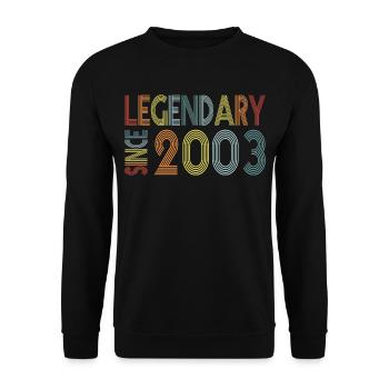 Legendary since 2003 - Unisex Sweatshirt - black - Front - Alina (178cm) & Michal (187cm)