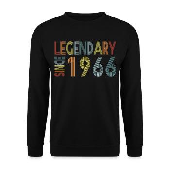 Legendary since 1966 - Unisex Pullover - Schwarz - Vorne - Alina (178cm) & Michal (187cm)
