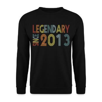Legendary since 2013 - Unisex Sweatshirt - black - Front - Alina (178cm) & Michal (187cm)