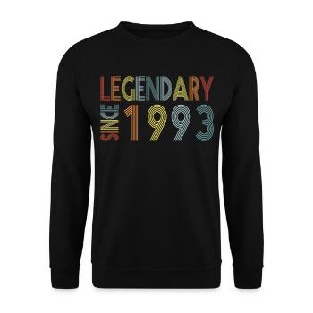 Legendary since 1993 - Unisex Sweatshirt - black - Front - Alina (178cm) & Michal (187cm)