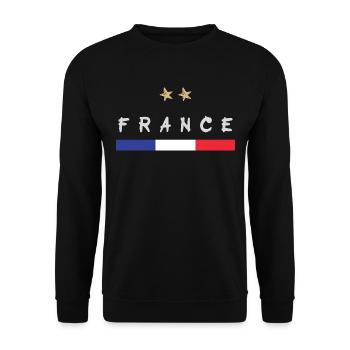 Maillot de football France Drapeau français - Sweat-shirt Unisexe - noir - Devant - Alina (178cm) & Michal (187cm)